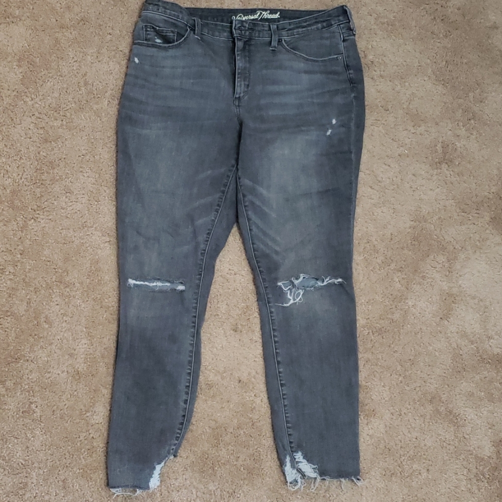 High rise skinny stretch jeans
